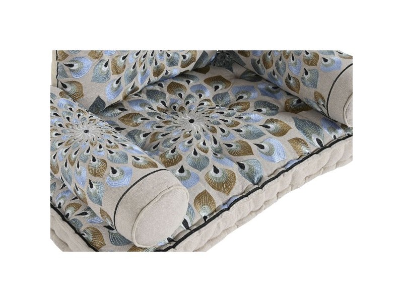 Градинско кресло DKD Home Decor Син Бежов 90 x 55 x 18 cm