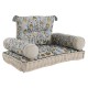 Градинско кресло DKD Home Decor Син Бежов 90 x 55 x 18 cm