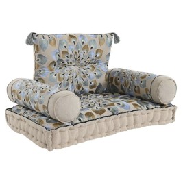 Градинско кресло DKD Home Decor Син Бежов 90 x 55 x 18 cm