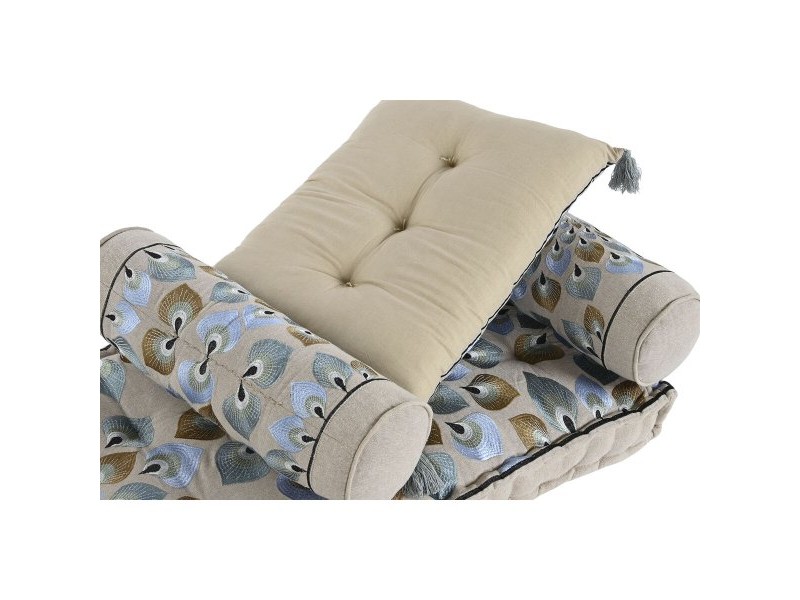 Градинско кресло DKD Home Decor Син Бежов 90 x 55 x 18 cm