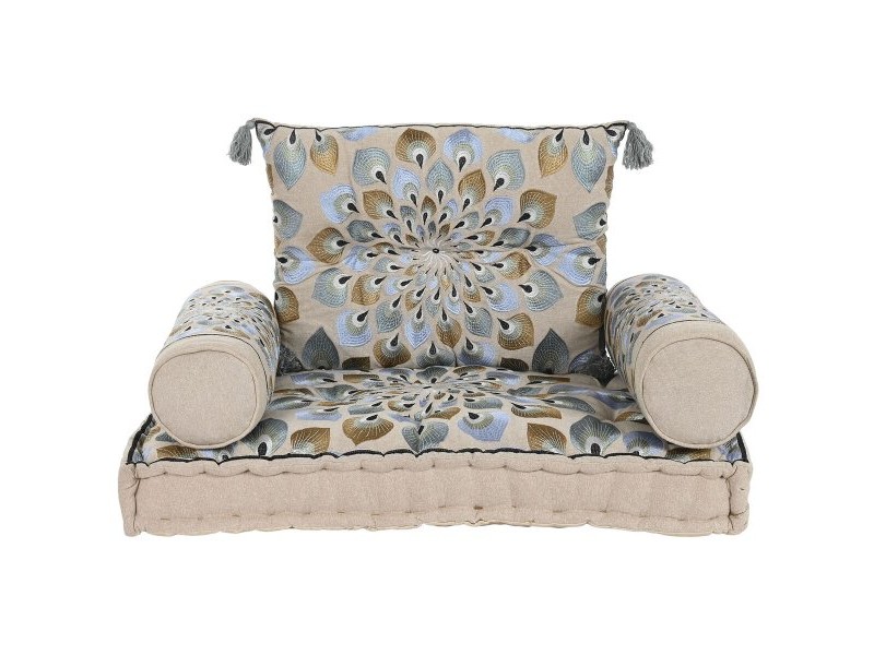 Градинско кресло DKD Home Decor Син Бежов 90 x 55 x 18 cm