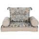 Градинско кресло DKD Home Decor Син Бежов 90 x 55 x 18 cm