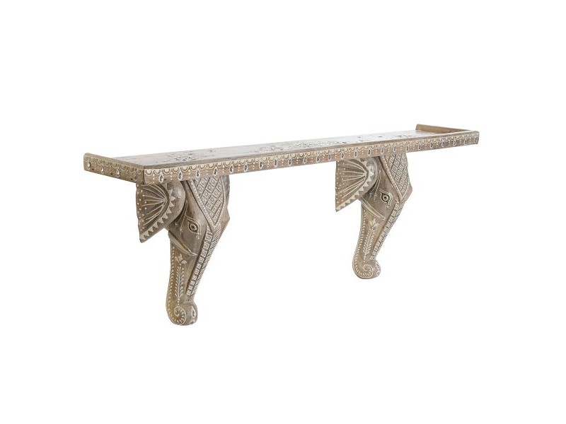 Рафтове DKD Home Decor Бял Естествен Дърво манго 78 x 15 x 28 cm