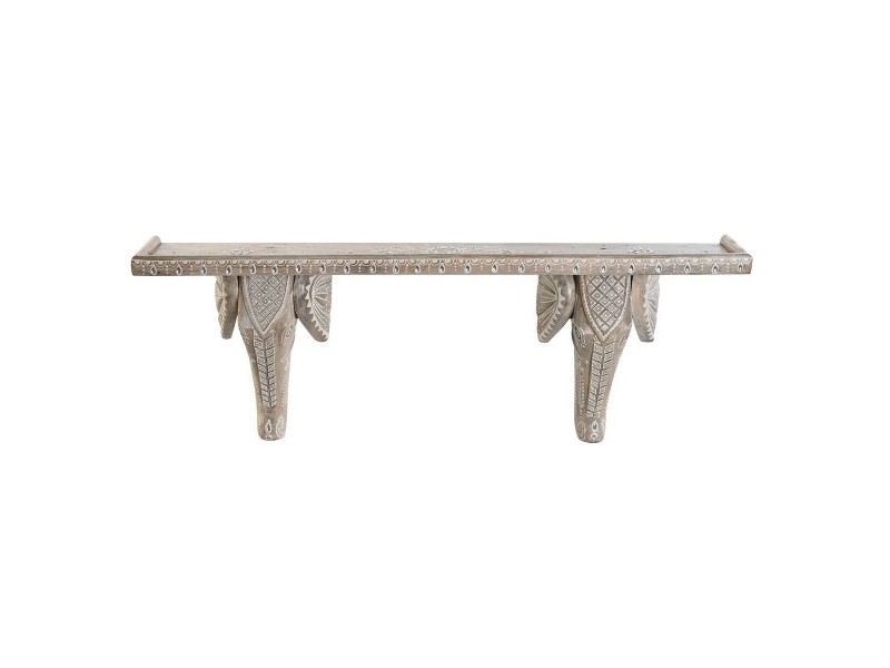 Рафтове DKD Home Decor Бял Естествен Дърво манго 78 x 15 x 28 cm
