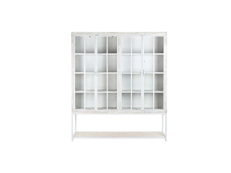 Лавица DKD Home Decor Бял Черен Метал Дърво манго 170 x 45 x 200 cm Лавица DKD Home Decor Бял Черен Метал Дърво манго 170 x 45 x 200 cm