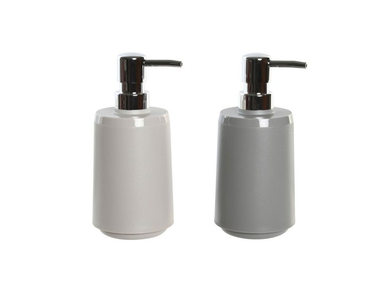 Дозатор за Сапун DKD Home Decor Бежов Сив Сметана полистирен 8 x 8 x 18 cm (2 броя)
