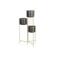 Саксия DKD Home Decor 30 x 21 x 80 cm Черен Златен Метал Саксия DKD Home Decor 30 x 21 x 80 cm Черен Златен Метал