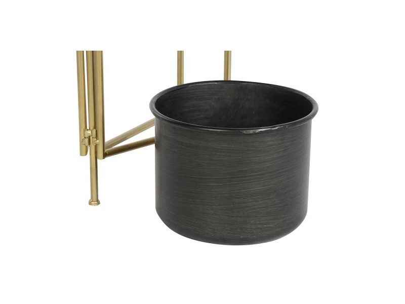 Саксия DKD Home Decor 30 x 21 x 80 cm Черен Златен Метал Саксия DKD Home Decor 30 x 21 x 80 cm Черен Златен Метал