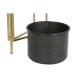 Саксия DKD Home Decor 30 x 21 x 80 cm Черен Златен Метал Саксия DKD Home Decor 30 x 21 x 80 cm Черен Златен Метал