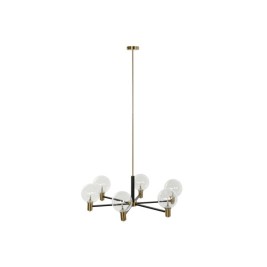 Полилей DKD Home Decor 83 x 83 x 128 cm Кристал Черен Златен Метал 9 W