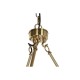 Полилей DKD Home Decor 66 x 66 x 60 cm Кристал Златен Метал 40 W