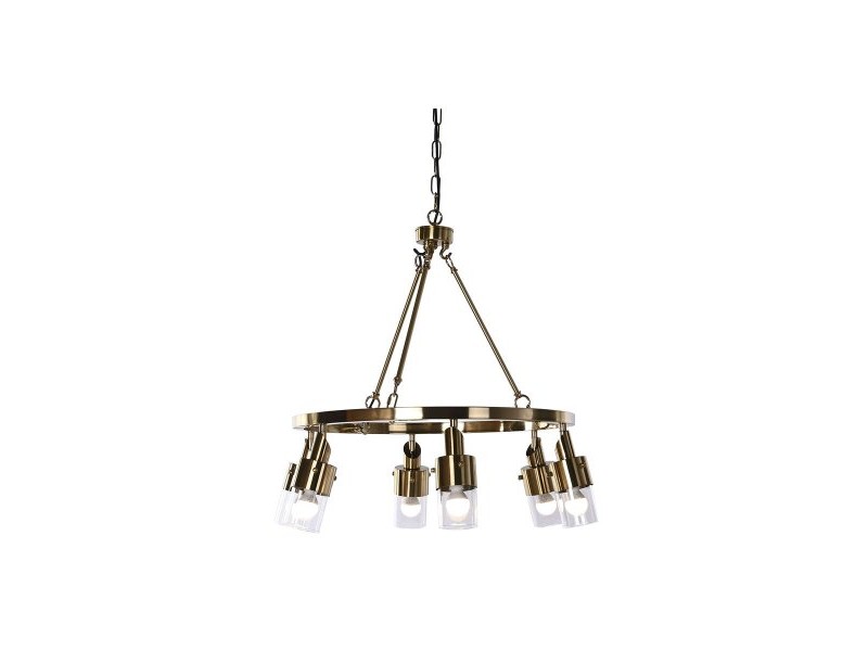 Полилей DKD Home Decor 66 x 66 x 60 cm Кристал Златен Метал 40 W