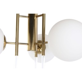 Полилей DKD Home Decor 64 x 64 x 64 cm Кристал Златен Метал Бял 50 W