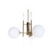 Полилей DKD Home Decor 64 x 64 x 64 cm Кристал Златен Метал Бял 50 W