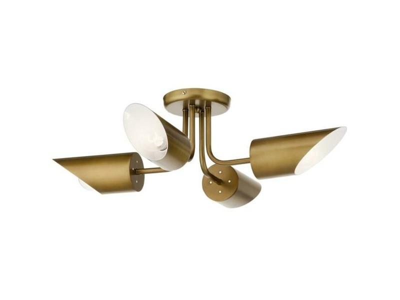 Полилей DKD Home Decor Златен Метал 50 W 70 x 70 x 20 cm