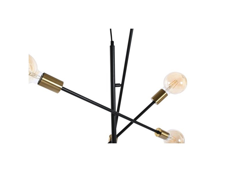 Полилей DKD Home Decor 60 x 52 x 50 cm Черен Златен Метал 50 W Полилей DKD Home Decor 60 x 52 x 50 cm Черен Златен Метал 50 W