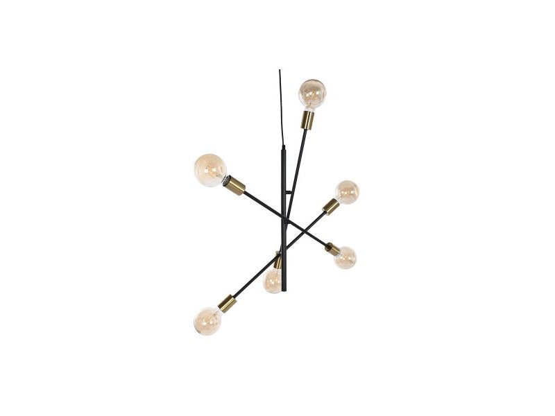 Полилей DKD Home Decor 60 x 52 x 50 cm Черен Златен Метал 50 W Полилей DKD Home Decor 60 x 52 x 50 cm Черен Златен Метал 50 W