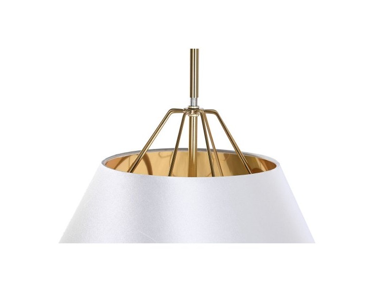 Полилей DKD Home Decor Бял Златен PVC Метал 50 W 38 x 38 x 32 cm Полилей DKD Home Decor Бял Златен PVC Метал 50 W 38 x 38 x 32 cm