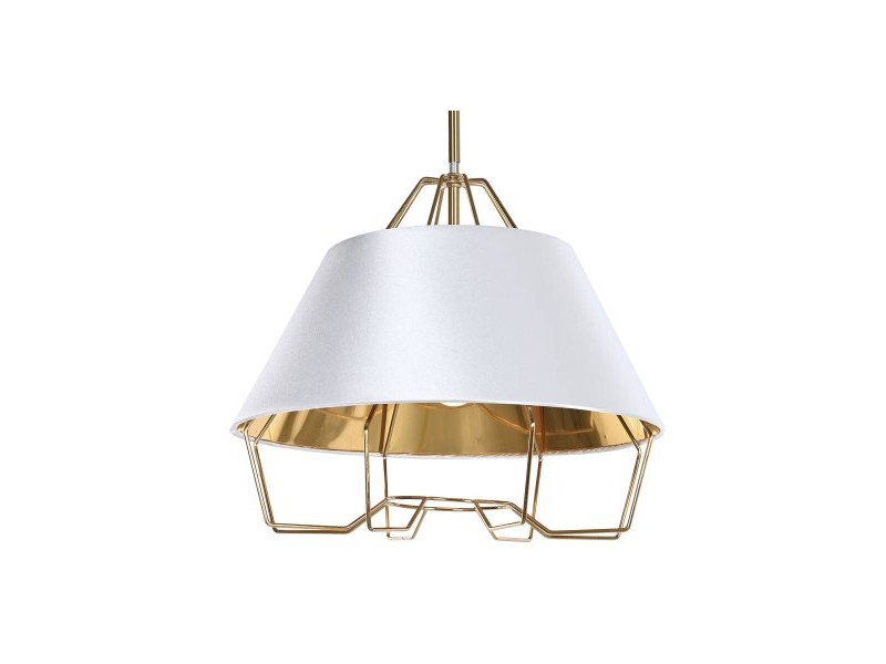 Полилей DKD Home Decor Бял Златен PVC Метал 50 W 38 x 38 x 32 cm Полилей DKD Home Decor Бял Златен PVC Метал 50 W 38 x 38 x 32 cm