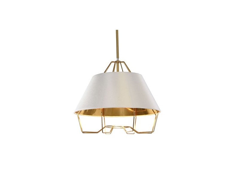 Полилей DKD Home Decor Бял Златен PVC Метал 50 W 38 x 38 x 32 cm