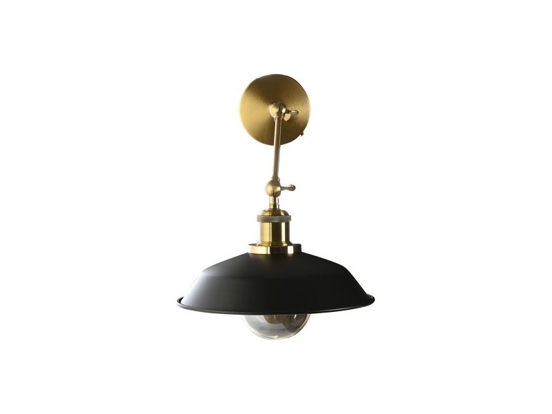 Стенна лампа DKD Home Decor Черен Златен Метал 50 W Vintage 220 V 26 x 53 x 23 cm