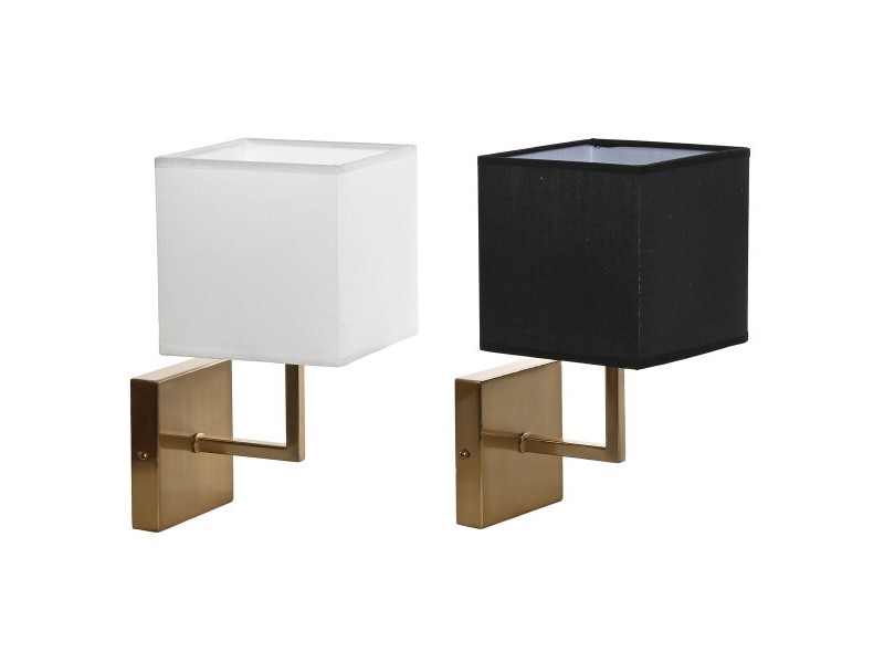 Аплик за стена DKD Home Decor Бял Черен Златен 50 W 220 V 15 x 19 x 27 cm 15 x 19 x 30 cm (2 броя)