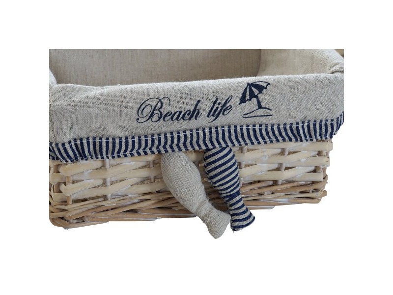 Игра на Кошници DKD Home Decor Спирали Средиземноморско 48 x 38 x 13 cm