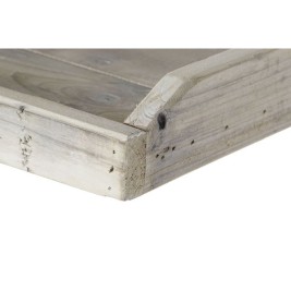 Лавица DKD Home Decor Бял Естествен Метал Ела Cмърч 40 % Метал 190 x 40 x 200 cm
