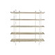 Лавица DKD Home Decor Бял Естествен Метал Ела Cмърч 40 % Метал 190 x 40 x 200 cm