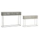 Комплект саксии DKD Home Decor 100 x 22 x 70 cm Сив Метал Бял Vintage