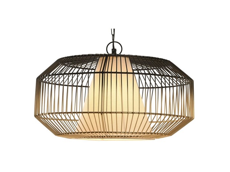 Полилей DKD Home Decor 42 x 42 x 23 cm Черен Златен Желязо 50 W