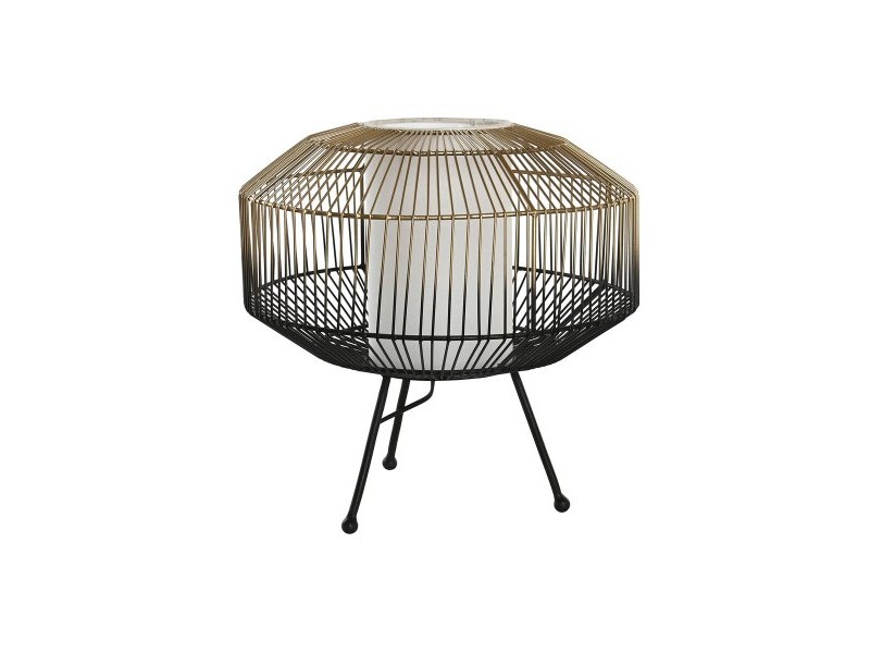 Настолна лампа DKD Home Decor Черен Златен Желязо 50 W 220 V 39 x 39 x 38 cm
