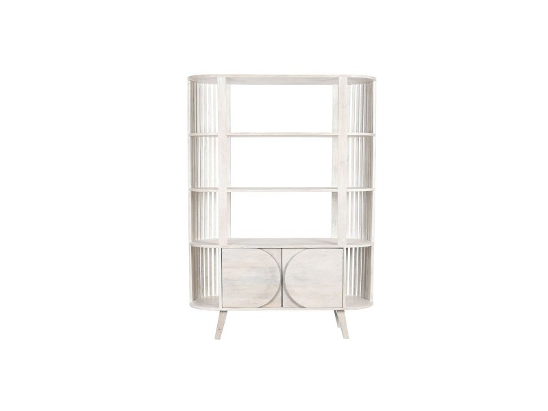 Лавица DKD Home Decor Бял Дърво манго 116 x 40 x 160 cm (1)
