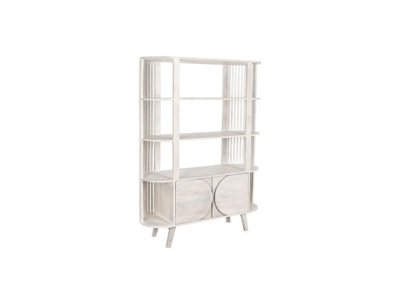 Лавица DKD Home Decor Бял Дърво манго 116 x 40 x 160 cm (1)