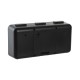 Будилник DKD Home Decor Бял Черен PVC 17 x 5 x 9 cm (2 броя)