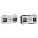 Будилник DKD Home Decor Бял Черен PVC 17 x 5 x 9 cm (2 броя)