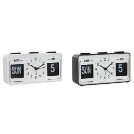Будилник DKD Home Decor Бял Черен PVC 17 x 5 x 9 cm (2 броя)