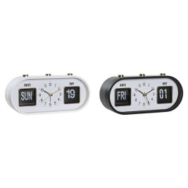 Будилник DKD Home Decor Бял Черен PVC 20 x 6 x 9,5 cm (2 броя)