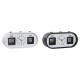 Будилник DKD Home Decor Бял Черен PVC 20 x 6 x 9,5 cm (2 броя)