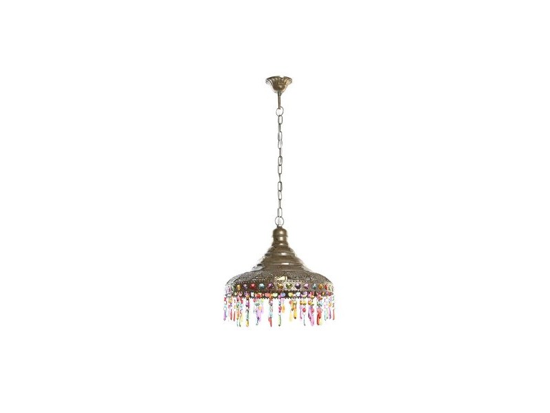 Полилей DKD Home Decor 37 x 37 x 38 cm Златен Метал Многоцветен 50 W Полилей DKD Home Decor 37 x 37 x 38 cm Златен Метал Многоцветен 50 W