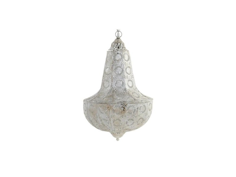 Полилей DKD Home Decor Метал Бял