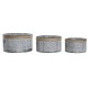 Комплект саксии DKD Home Decor Кафяв Сив Метал Въже Vintage Износени 38 x 38 x 21 cm