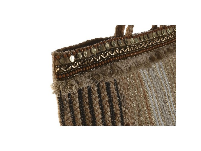 Дамска Чанта DKD Home Decor Кафяв Сметана 50 x 23 x 33 cm (2 броя)