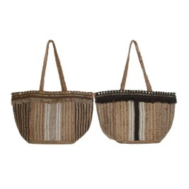 Дамска Чанта DKD Home Decor Кафяв Сметана 50 x 23 x 33 cm (2 броя)