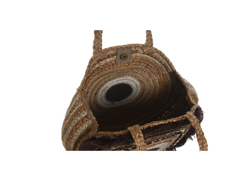 Дамска Чанта DKD Home Decor Кафяв Сметана 36 x 11 x 36 cm (2 броя)