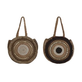 Дамска Чанта DKD Home Decor Кафяв Сметана 36 x 11 x 36 cm (2 броя)