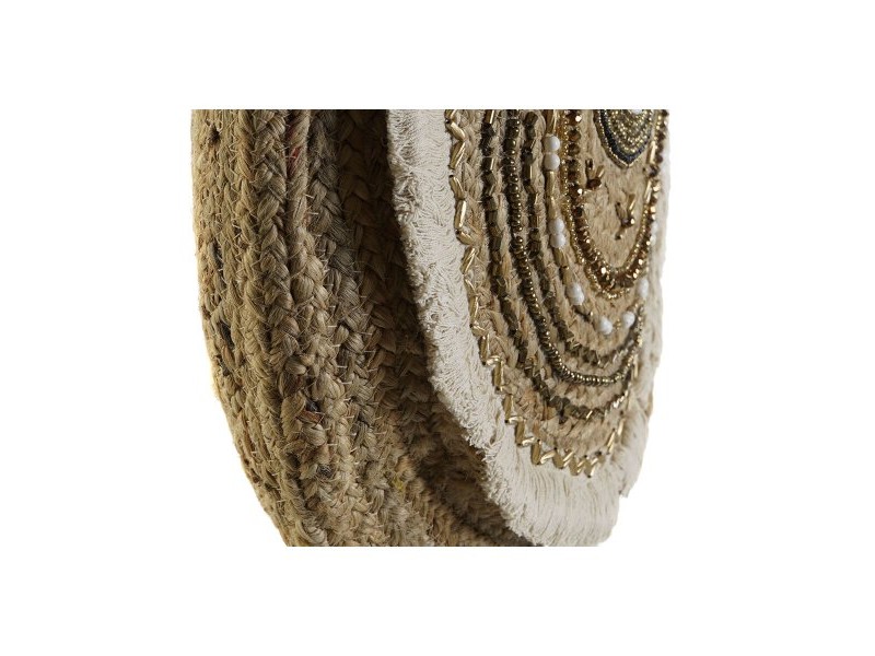 Дамска Чанта DKD Home Decor Черен Бежов Естествен 36 x 12 x 36 cm (2 броя)