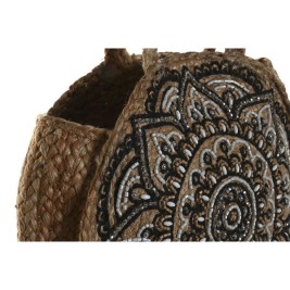 Дамска Чанта DKD Home Decor Син Черен Естествен 36 x 12 x 36 cm (2 броя)