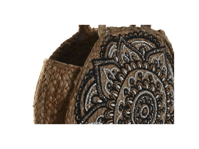 Дамска Чанта DKD Home Decor Син Черен Естествен 36 x 12 x 36 cm (2 броя)
