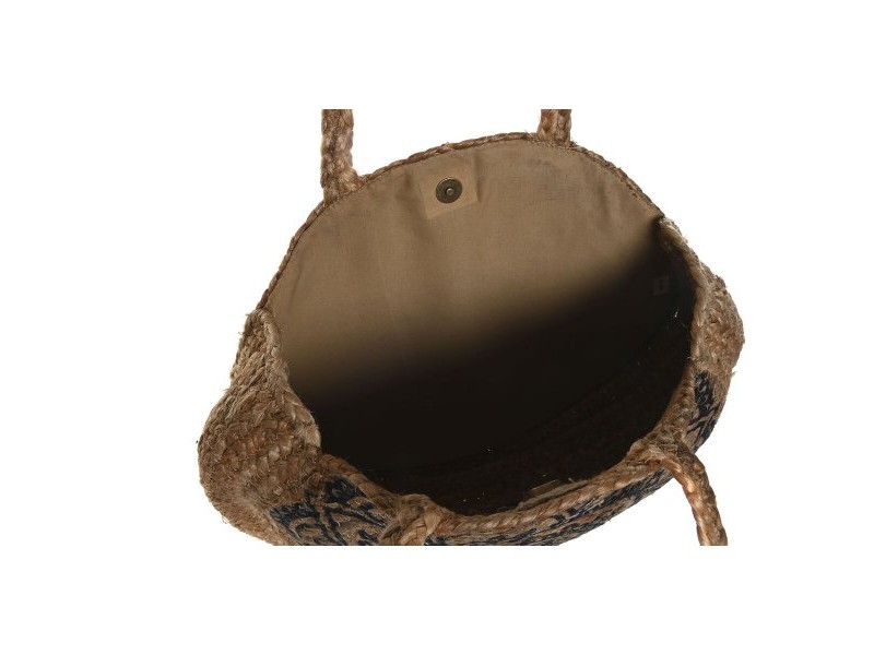 Дамска Чанта DKD Home Decor Син Черен Естествен 36 x 12 x 36 cm (2 броя)
